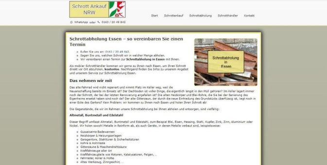 Altmetall abholen in Essen
