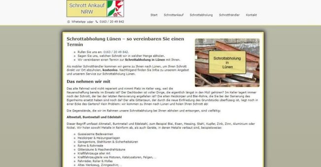Schrott ordnungsgemäß entsorgen in Lünen