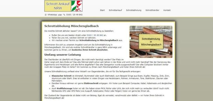 Mobiler Schrottabholung in Mönchengladbach