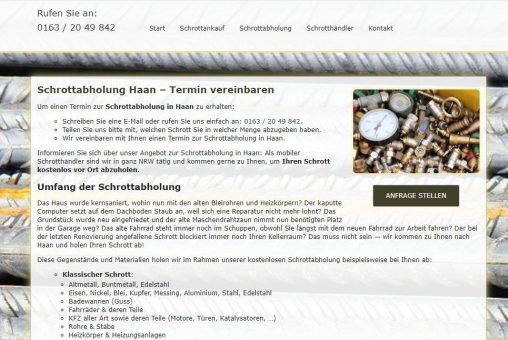 Schrottabholung Haan – Schwere Teile oft schwer zu transportieren die Besatzung kümmert sich um alles