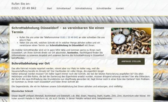 Die Schrottabholung Düsseldorf erledigt zuverlässig sämtliche Schrottabholungen und Demontagen und bietet außerdem einen Ankauf