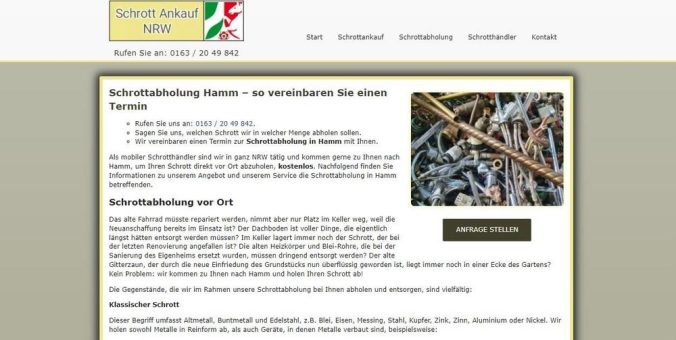 Tradition und Zukunft der Schrottabholung in Hamm und NRW