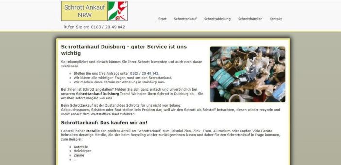 Der Schrottankauf in Duisburg kauft Ihren Schrott zu fairen Preisen an