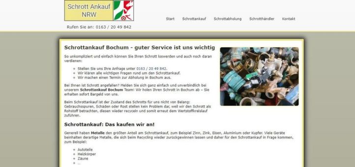 Schrottankauf Bochum  – wertvolles Altmetall verkaufen – schnell, zuverlässig und seriös
