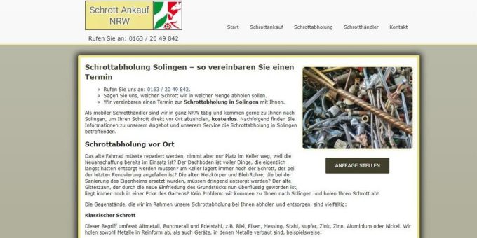 Sammle alle Altmetalle ein Solingen