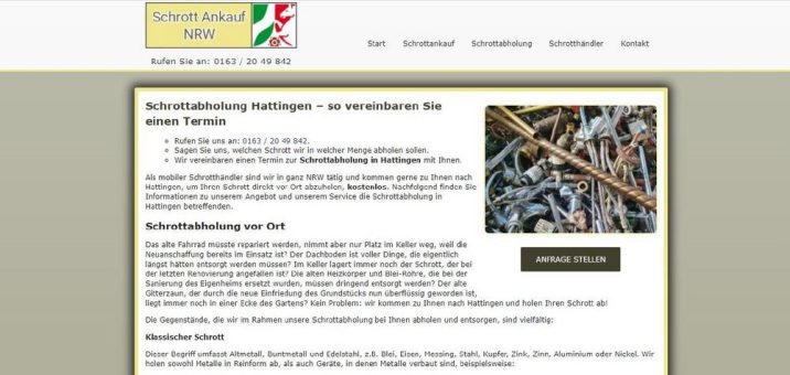 In Hattingen Oder Umgebung Schrott & Altmetall Kostenlos Abholung
