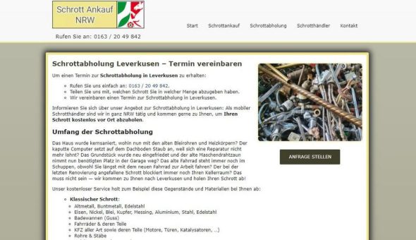Mit diesem Dienstleister ist eine ordnungsgemäße Entsorgung des Altmetalls gewährleistet in Leverkusen