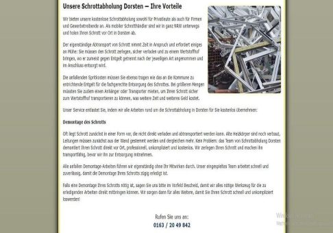 Schrott abholen lassen leicht gemacht in Dorsten