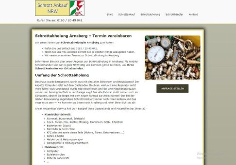 Schrott entsorgen lassen in Arnsberg