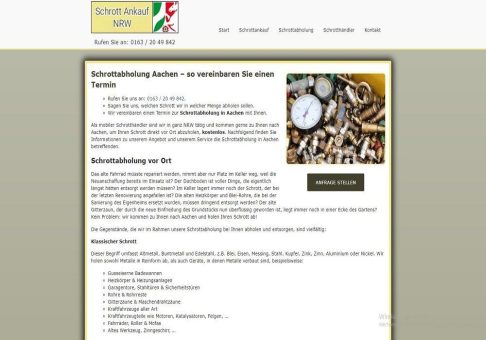 Die Schrottabholung in Aachen kauft Schrott aller Art und holt ihn direkt beim Kunden ab