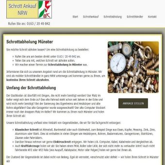 Wir holen Schrott kostenlos in Münster und NRW ab
