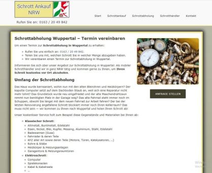 Metallische oder stark metallhaltige Gegenstände über einen Schrotthändler in Wuppertal entsorgen