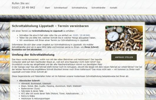 Wir kaufen Ihren Schrott und helfen Ihnen mit Ihrer Schrottentsorgung durch Schrottankauf Lippstadt Seit vielen Jahren hat sich der Schrottankauf