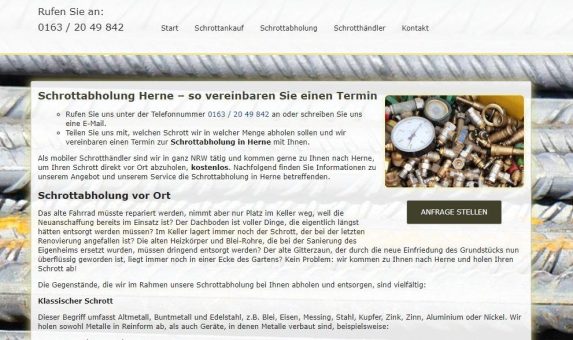 Schrottabholung und Schrottankauf aus einer Hand mit dem Schrottabholung in Herne
