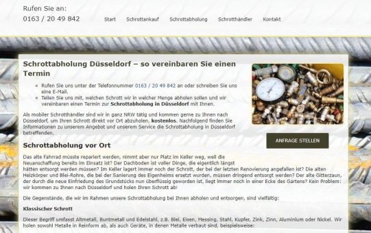 In Düsseldorf Schrottabholung Kostenfrei und Schnell – Schrott-Ankauf-NRW
