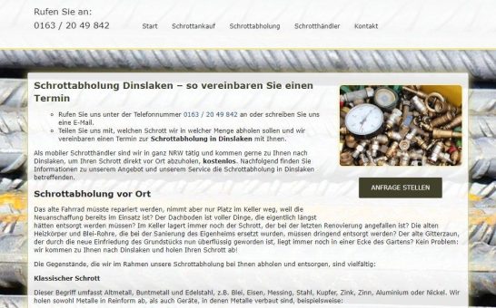 Schrottabholung Dinslaken : Kostenlose Schrottabholung und Demontage – Schrott-Ankauf-NRW
