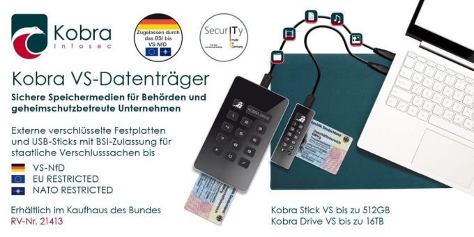 VS-NfD eingestufte Informationen sicher speichern, aufbewahren und versenden