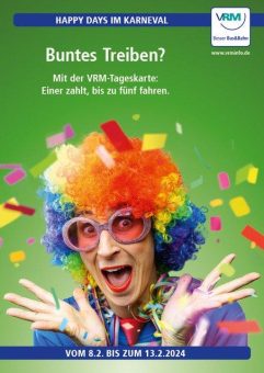 Happy Days im VRM: An Karneval mit Bus&Bahn günstig unterwegs sein
