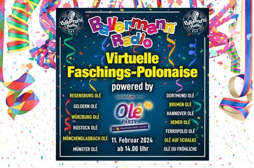 Partyfeeling auf Ballermann Radio: Faschings-Polonaise powered by Olé Party