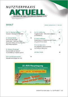Die neue Ausgabe der NUTZTIERPRAXIS AKTUELL (NPA), Nr. 72, für Tierärzt*innen zum Download bereit auf www.ava1.de