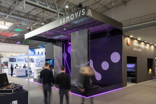 b&b eventtechnik realisiert AUMOVIS Stand auf der ISE in Barcelona