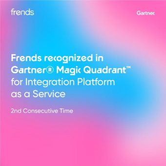 Frends wird zum zweiten Mal in Folge im Gartner® Magic Quadrant™ für Integrationsplattformen as a Service anerkannt