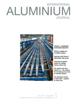 Neuer Fachartikel im International Aluminium Journal 3/2019