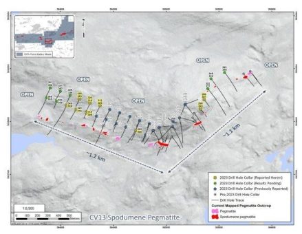 Patriot gibt zusätzliche Ergebnisse der Bohrungen 2023 bei CV13 bekannt und stellt ein Update zur Infrastrukturentwicklung auf Corvette (Quebec, Kanada) bereit