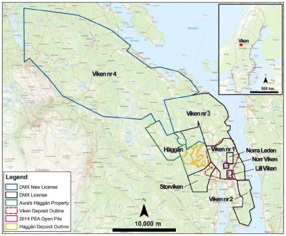 District beantragt weitere Minerallizenzen für über in Alaunschiefer lagernden Energiemetallzielen in Schweden
