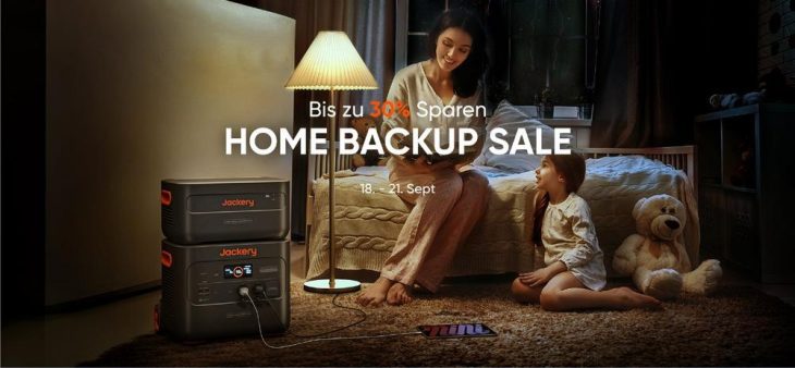 Home Backup Rabatt von bis zu 30 %: Notstrom stets parat dank Jackery Powerstations und Solargeneratoren