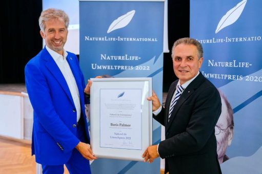 Tübinger Oberbürgermeister Boris Palmer mit NatureLife-Umweltpreis 2022 ausgezeichnet