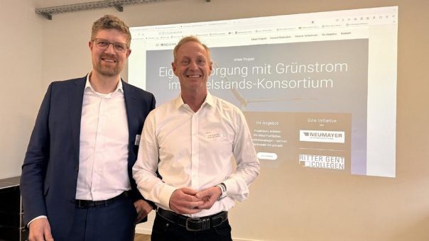 Start der ersten Initiative zur Eigenversorgung mit Grünstrom im Mittelstands-Konsortium