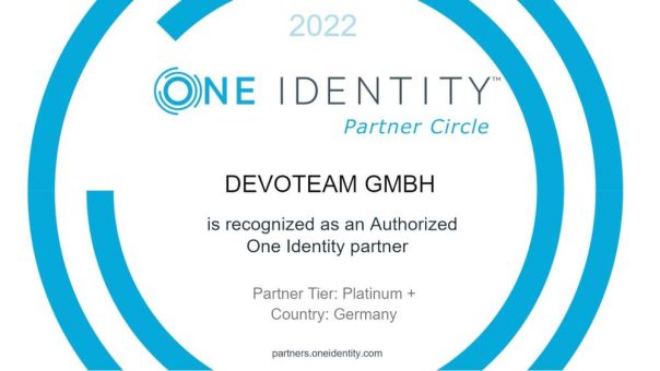 Devoteam von Quest als Platinum+ Partner für One Identity ausgezeichnet