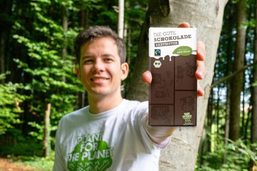 Nachhaltig, vegan, fairtrade und bio: Plant-for-the-Planet führt Die Gute Schokolade Zartbitter ein