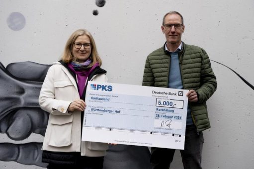PKS Software GmbH unterstützt den DORNAHOF – Württemberger Hof mit einer Spende von 5000 Euro