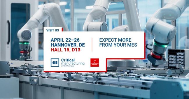 Critical Manufacturing präsentiert erstklassige MES-Lösung auf der Hannover Messe 2024