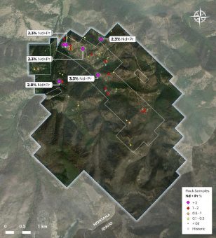 Sheep Creek Karbonatite enthalten bis zu 20,1% Total Rare Earth Elements (TREE) und 363ppm Gallium