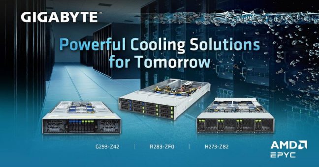 GIGABYTE treibt die Revolutionierung von Rechenzentren voran durch den Einsatz von Immersion Cooling bei AMD EPYC™ Serverlösungen