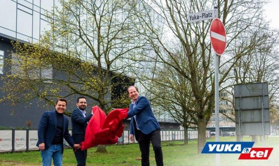 Am neuen „Yuka-Platz“: Yukatel bezieht neue Firmenzentrale in Dreieich mit eigener Straße