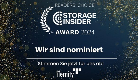 iTernity GmbH auch 2024 wieder unter den Nominierten für den Readers‘ Choice Award von Storage-Insider