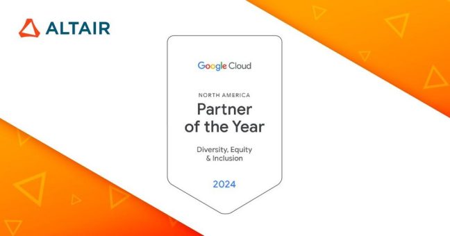 Altair erhält den Google Cloud North America Partner of the Year Award for Diversity, Equity, and Inclusion 2024