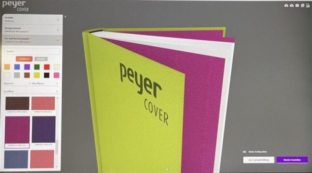 Wie Buch sich kleidet. Mit dem „BookDresser“ von peyer cover das passende Covermaterial finden.