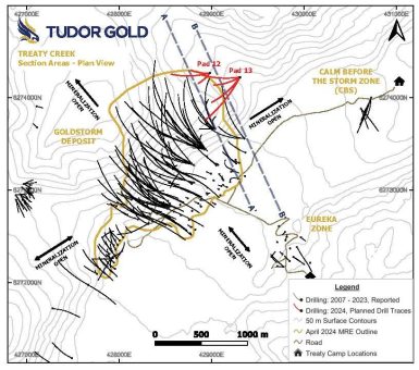 Tudor Gold beginnt 2024 mit Еxplorationsbohrprogramm in Treaty Creek, Nordwest-British Columbia