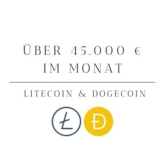 Crypto Investment: über 45.000 € pro Monat mit Lite- & Dogecoin Mining verdienen