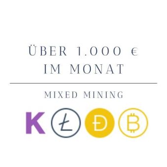 Crypto Investment: über 1000 € pro Monat mit Mixed Mining verdienen