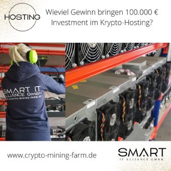 Wieviel Gewinn bringt ein 100.000 € Investment im Krypto-Hosting?
