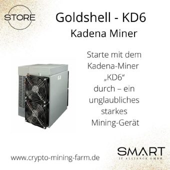 Starte mit unserem Kadena-Miner dem „Goldshell KD6“ durch – ein unglaublich starkes Mining-Gerät