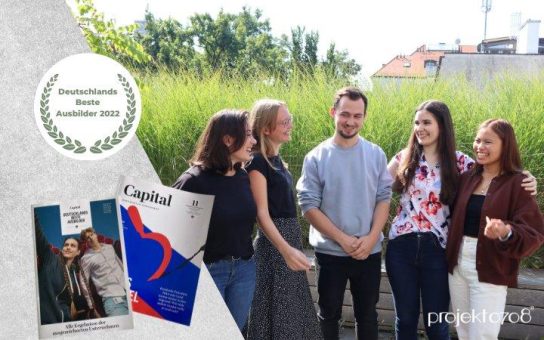 projekt0708 von CAPITAL und Ausbildung.de als einer von „Deutschlands besten Ausbildern 2022“ ausgezeichnet