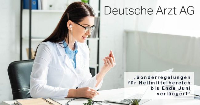 Sonderregelungen für die Heilmittelerbringung bis Ende Juni verlängert
