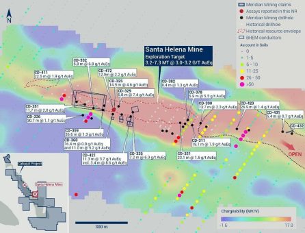 Meridian liefert weitere starke Bohrergebnisse in geringer Tiefe bei Santa Helena und Cabaçal